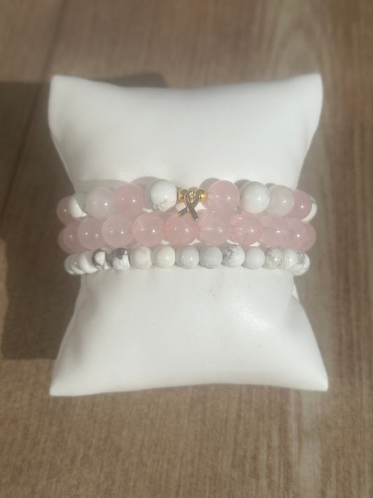 Breast Cancer Awareness Bead Bracelets