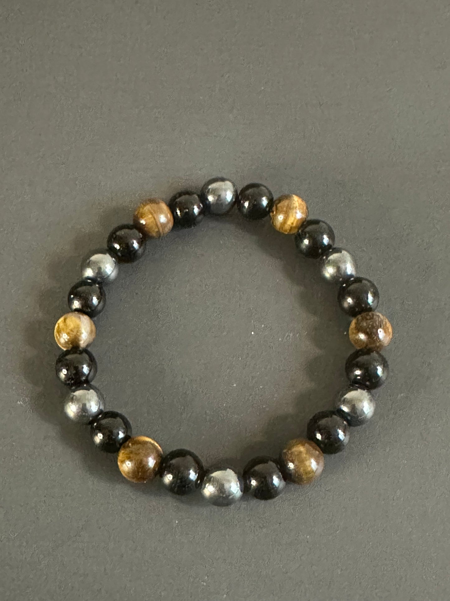 Triple Protection, Hematite, Black Onyx, Tiger’s Eye