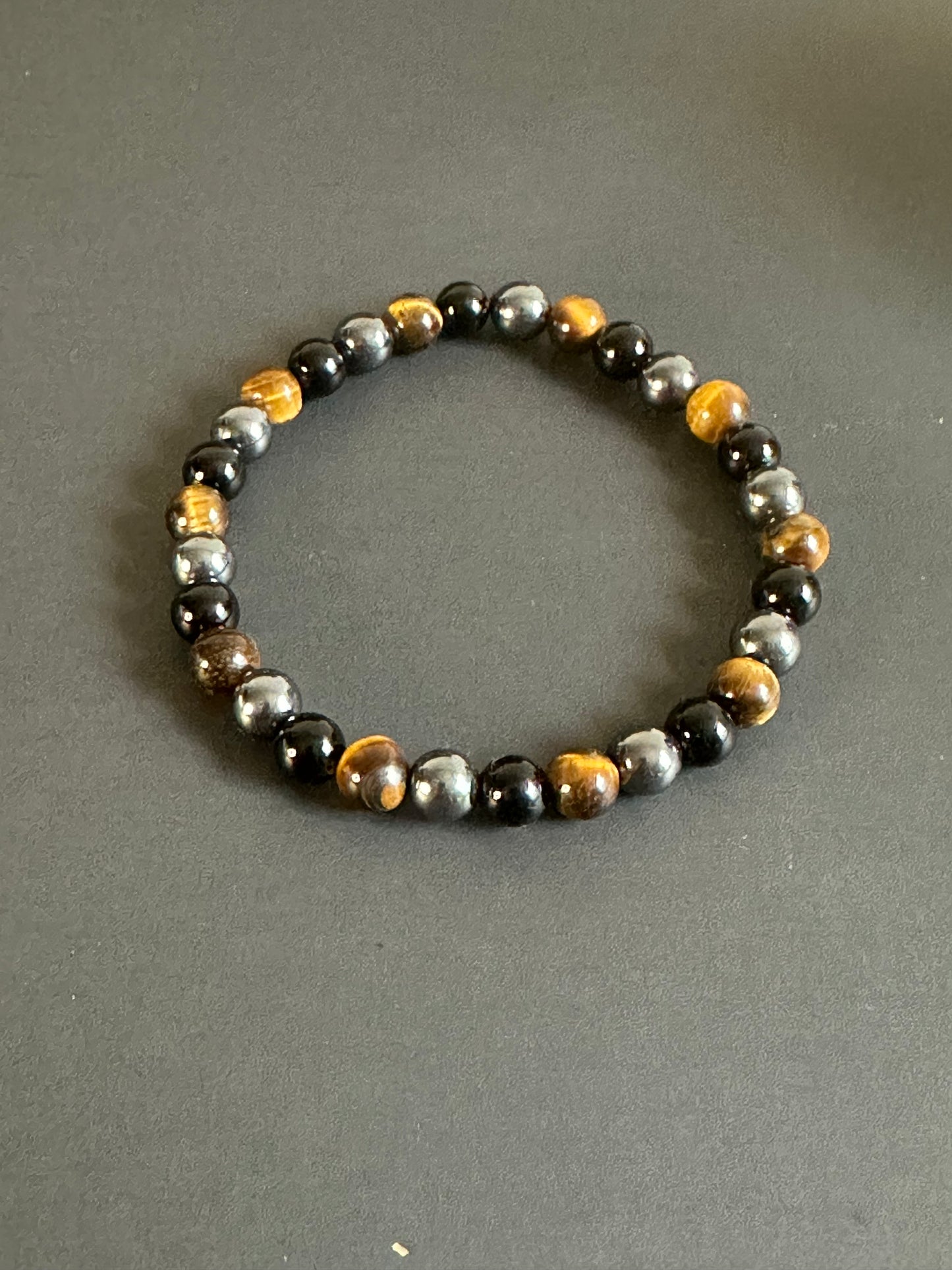 Triple Protection, Hematite, Black Onyx, Tiger’s Eye