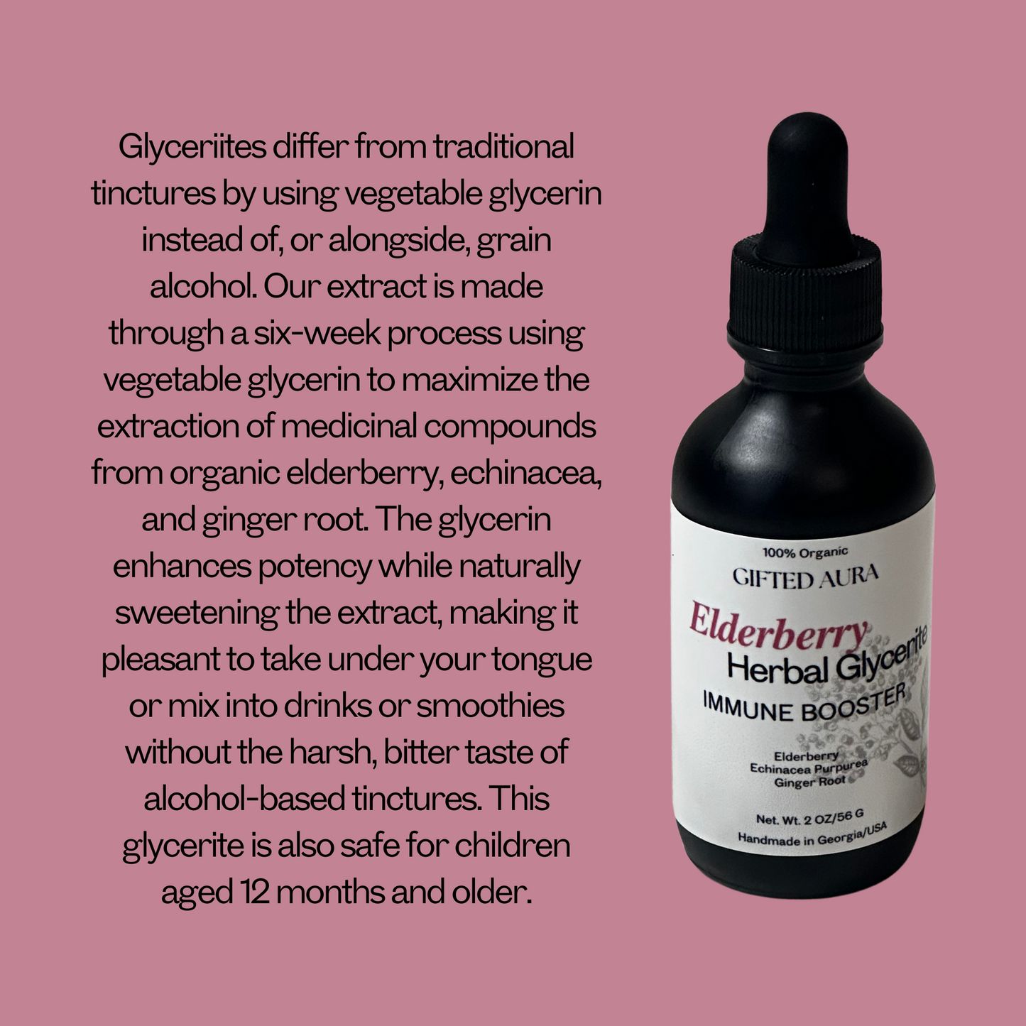 Elderberry Herbal Glycerite (Immune Booster) 2 oz.
